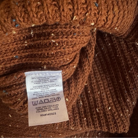 LOFT New With Tags Rich Brown Turtleneck Oversized Sweater - Picture 10 of 10